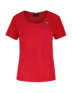 CAMISETA BASICA MUJER LE COQ SPORTIF ROJO