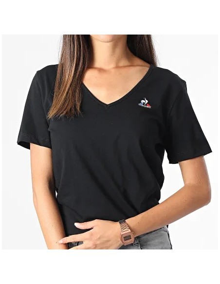 CAMISETA BASICA MUJER LE COQ SPORTIF NEGRO