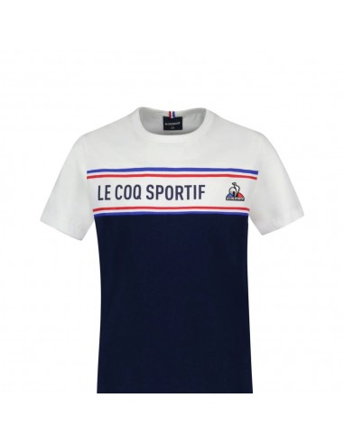 CAMISETA NIÑO LE COQ SPORTIF TRI TEE SS Nº2 BLANCO/MARINO