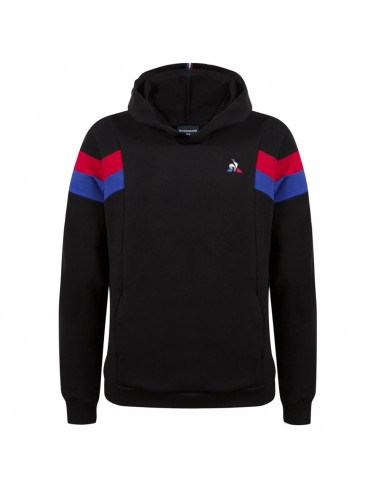 SUDADERA CON CAPUCHA NIÑO LE COQ SPORTIF TRI HOODY Nº1 NEGRO