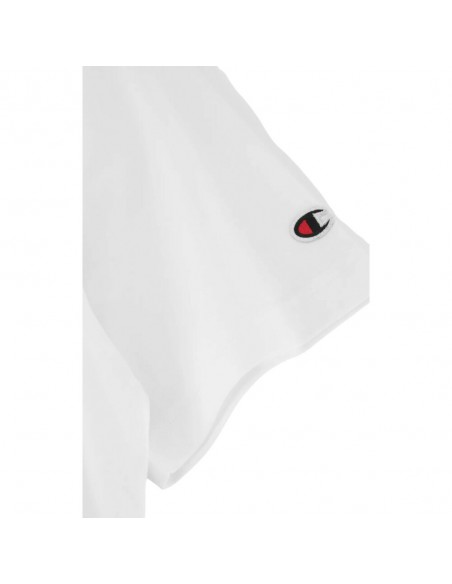 Camiseta blanca Champion cuello caja blanca hombre