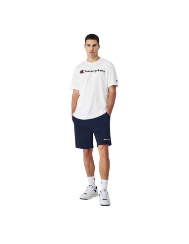 Camiseta blanca Champion cuello caja blanca hombre