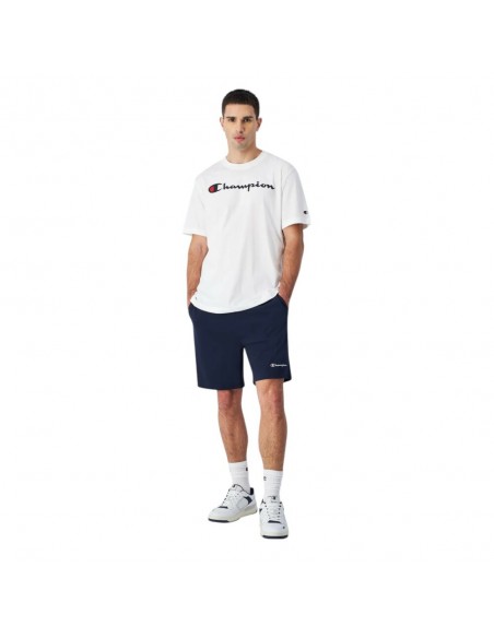 Camiseta blanca Champion cuello caja blanca hombre
