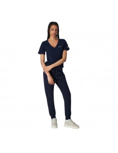 Camiseta pico negra Champion negra mujer 2