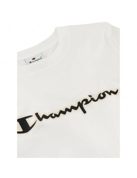 Camiseta blanca logo Champion blanca mujer