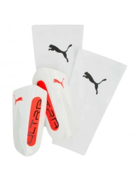 Espinillera Blanca PUMA ULTRA LIGHT SLEEVE WHITE-GLOWING RED