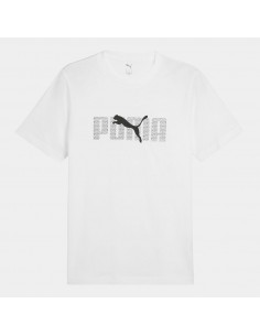 PUMA CAMISETA ESS LOGO LAB TEE, PUMA WHITE