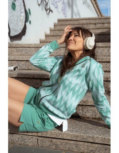 Chaqueta verde asimetrico SLX verde mujer