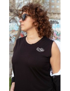 Camiseta negra sin mangas SLX negra mujer
