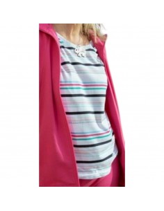 Camiseta rayas blanca SLX blanca mujer