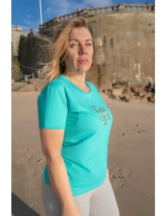 Camiseta clasica verde SLX verde mujer