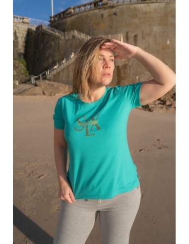 Camiseta clasica verde SLX verde mujer