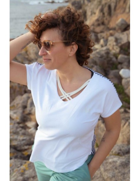 Camiseta cruceta blanca SLX blanca mujer