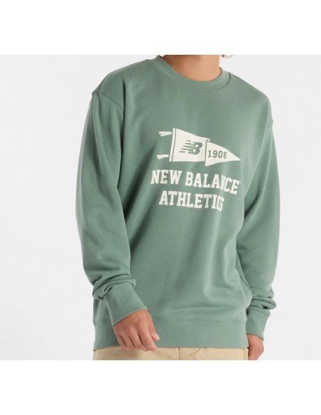 SUDADERA HOMBRE NEW BALANCE MT51929 VERDE