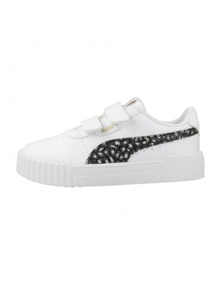 Calzado multideporte Puma-Carina 3.0 Animal V PS-402272-01-BLANCO-NEGRO NIÑA