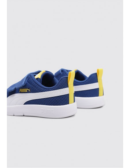 Calzado multideporte Puma-Courtflex V3 Mesh PS-398085-05-AZUL ROYAL UNISEX JUNIOR