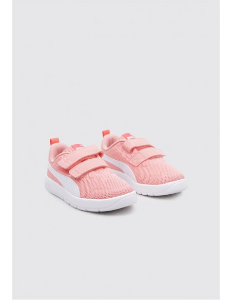 Calzado multideporte Puma-Courtflex V3 Mesh PS-398085-07-ROSA UNISEX JUNIOR
