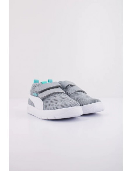 Calzado multideporte Puma-Courtflex V3 Mesh Inf-398086-06-GRIS UNISEX JUNIOR