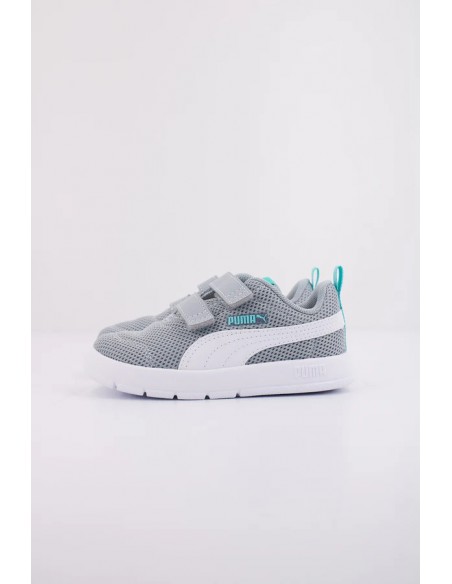 Calzado multideporte Puma-Courtflex V3 Mesh Inf-398086-06-GRIS UNISEX JUNIOR