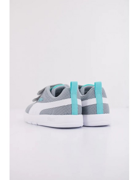 Calzado multideporte Puma-Courtflex V3 Mesh Inf-398086-06-GRIS UNISEX JUNIOR