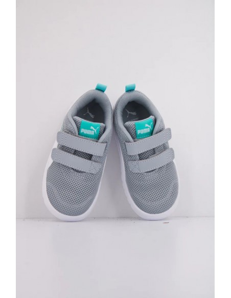Calzado multideporte Puma-Courtflex V3 Mesh Inf-398086-06-GRIS UNISEX JUNIOR