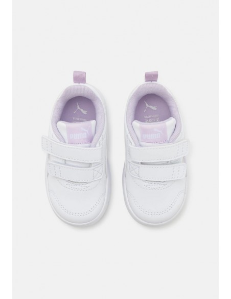 Bota Puma-Courtflex V3 Dotty V Inf-398759-04-BLANCO-ROSA NIÑA