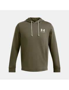 UA RIVAL TERRY HOODIE LC KHAKI 2