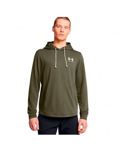 UA RIVAL TERRY HOODIE LC KHAKI