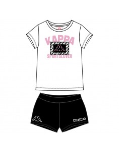 CONJUNTO NIÑA KAPPA BLANCO ROSA ALGODÓN
