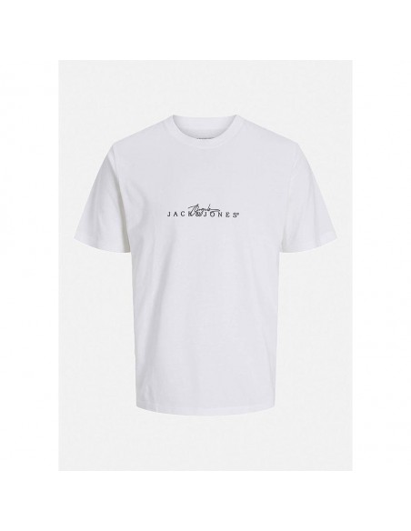 Camiseta JACK & JONES JORVARENNA BRANDING TEE SS CREW NECK 12273163 Blanco Blanco