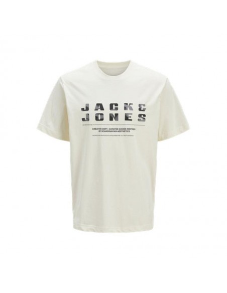 Camiseta JACK & JONES JCORECHARGE FRONT BRANDING TEE CREW NECK 12274716 Bco Blanco