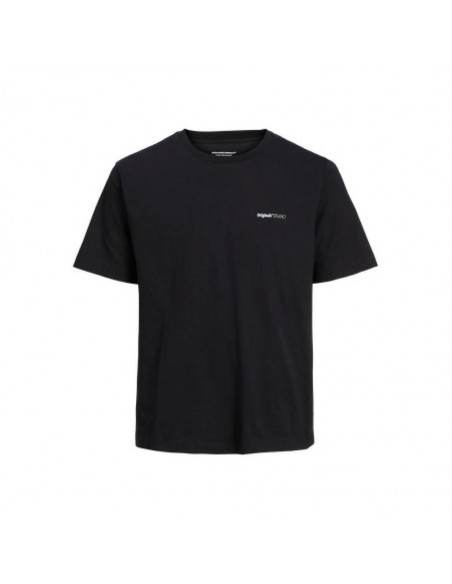Camiseta JACK & JONES JORVARENNA PAINTED BACK TEE SS CRE NECK 12273646 Negro Negro