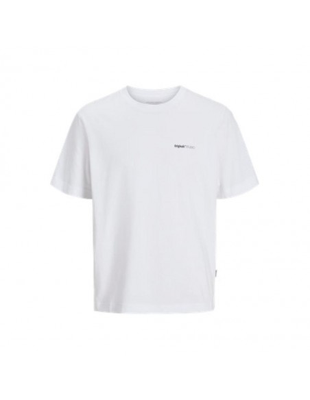 Camiseta JACK & JONES JORVARENNA PAINTED BACK TEE SS CRE NECK 12273646 Blanco Blanco
