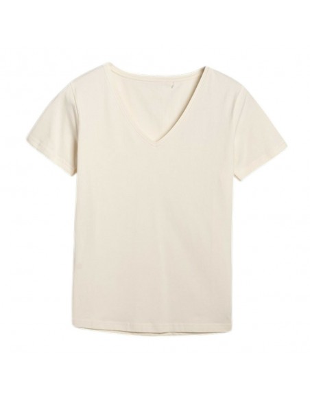 Camiseta beig pico 4F beig mujer