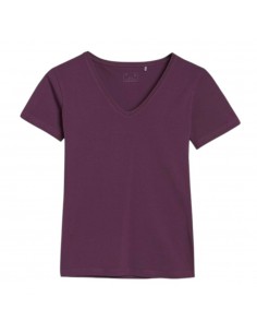 Camiseta pico violeta 4F violeta mujer