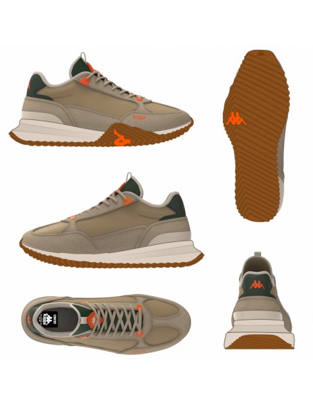 Zapatilla de Moda para HOMBRE KAPPA AUTHENTIC ARKLOW BEIGE LT-GREEN DK-ORANGE