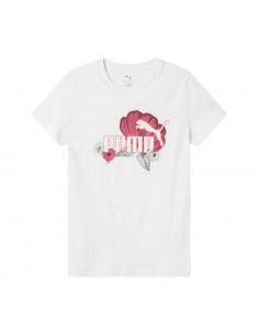 Camiseta Blanca PUMA CAMISETA ESS+ FLOREAL LOGO GRAPHIC TEE
