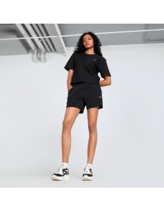 Pantalón corto Negro Puma-ESS ELEVATED Mid-Rise Shorts... 2