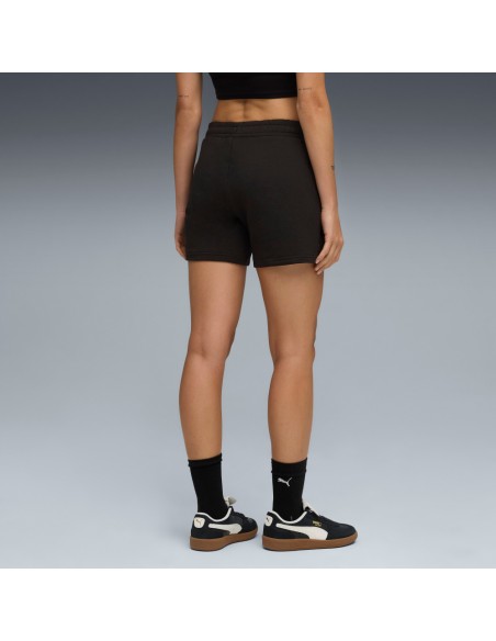 Pantalón corto Negro Puma-ESS ELEVATED Mid-Rise Shorts 5-685020-01-NEGRO MUJER