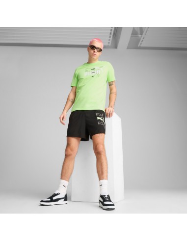 Camiseta manga corta Verde Puma-ESS LOGO LAB...