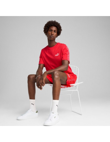 Camiseta Roja manga corta Puma-ESS TAPE Tee-684674-11-ROJO UNISEX