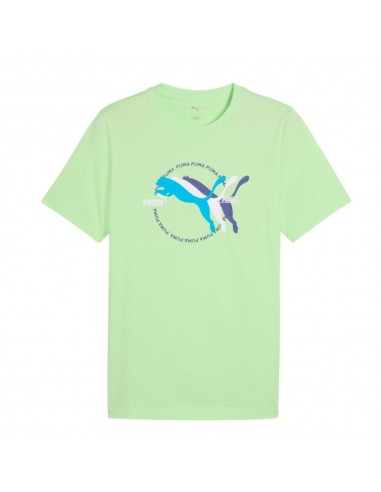 Camiseta manga corta Verde Puma-GRAPHICS...