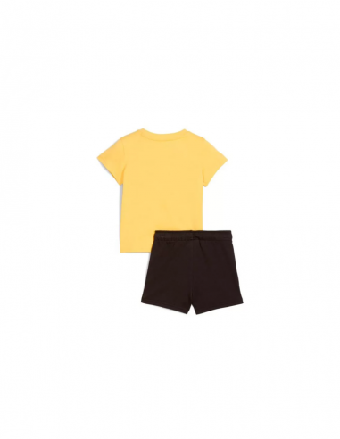 Conjunto Camiseta Amarilla + Pantalón Puma-ESS 2 COLOR No. 1 Logo Tee and Shorts Set B-686298-55-AMARILLO UNISEX JUNIOR