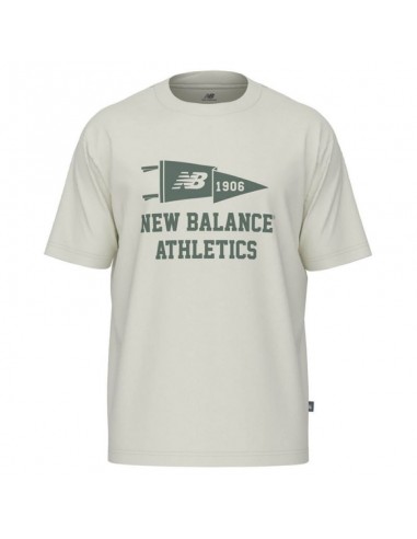 Camiseta NEW BALANCE Varsity Pennant T-Shirt  MT51924 SST Blanco