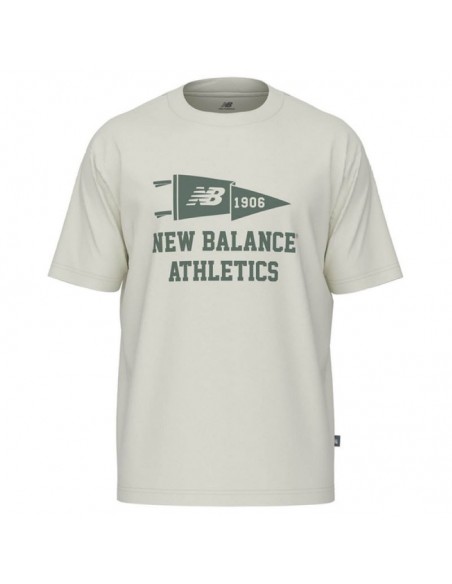 Camiseta NEW BALANCE Varsity Pennant T-Shirt  MT51924 SST Blanco