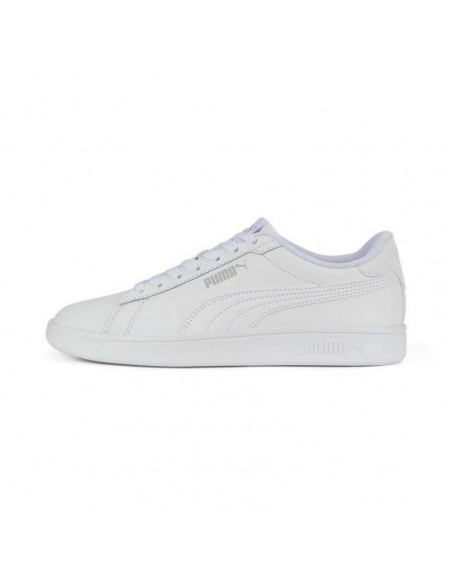 PUMA Calzado multideporte-Puma Smash 3.0 L Jr-392031-02-BLANCO-GRISES