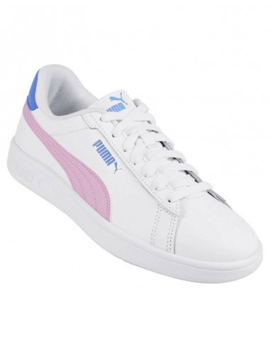 Calzado multideporte PUMA 392031-13-Puma Smash 3.0 L Jr-UNISEX JUNIOR-BLANCO-ROJO