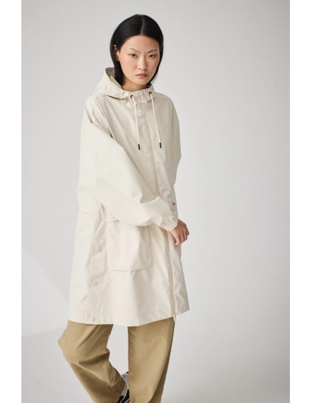 CHUBASQUERO POLIESTER RECICLADO MUJER TANTA NEBBIA BLANCO ROJO