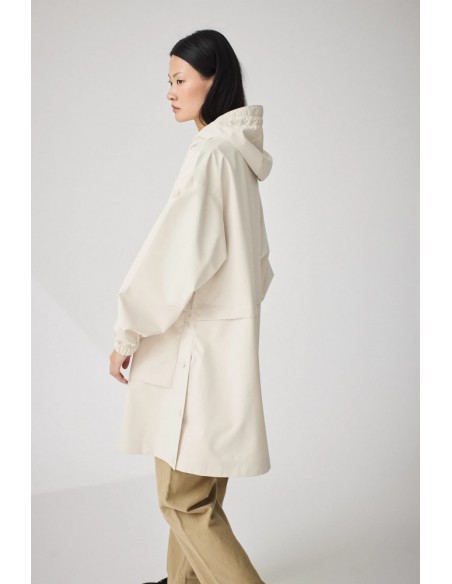 CHUBASQUERO POLIESTER RECICLADO MUJER TANTA NEBBIA BLANCO ROJO