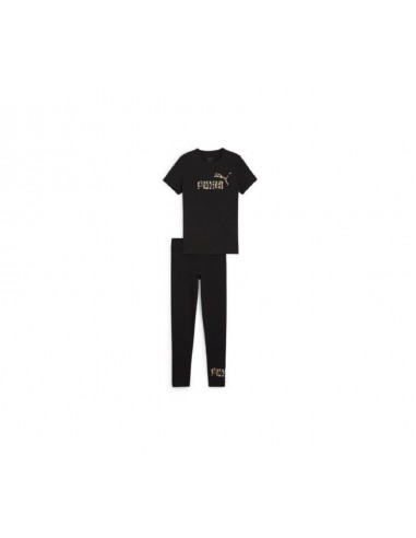 Chandal PUMA 680321-01-ANIMAL Tee & Leggings Set G-NIÑA-NEGRO